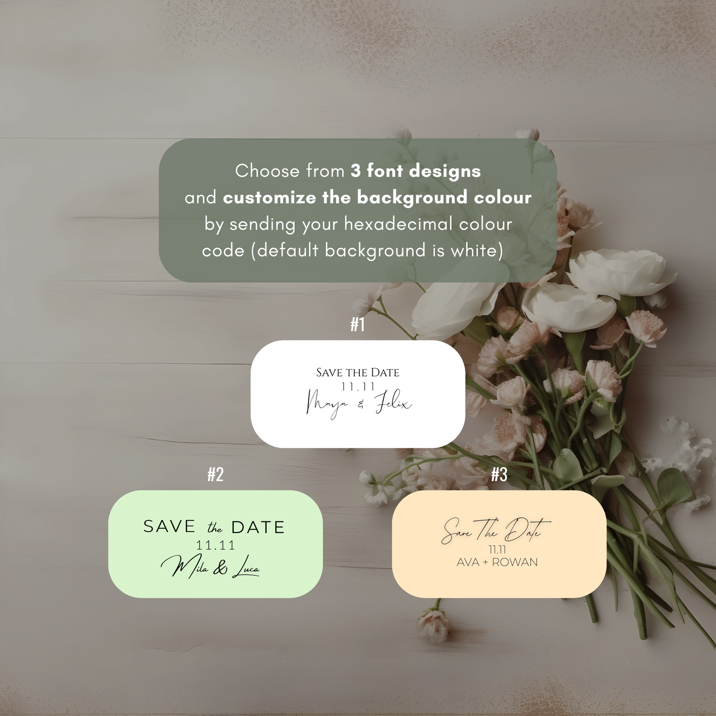 Save the Date Wedding Invitation Magnets