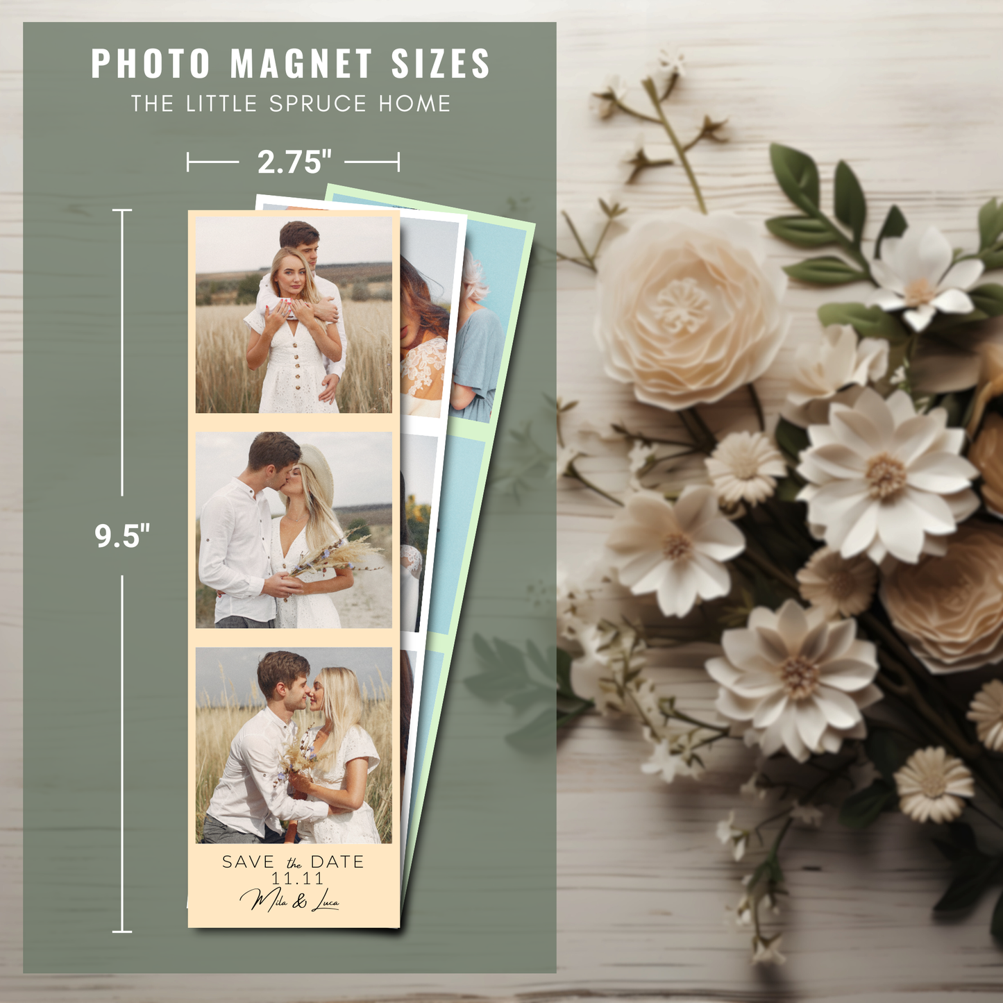 Save the Date Wedding Invitation Magnets